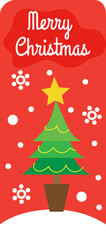 Naklejka na ściany i meble Christmas tag illustration in a flat style