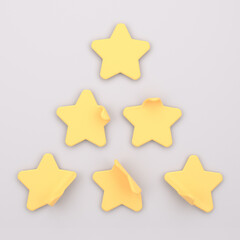 The star on the wall like a sticker.