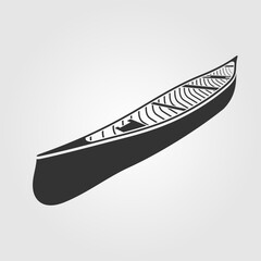 Canoe isolated on a white background. Vector illustration