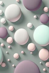 abstract background with circles, soft pastel circles, pastel colors, easter colors, texture, illustration, digital