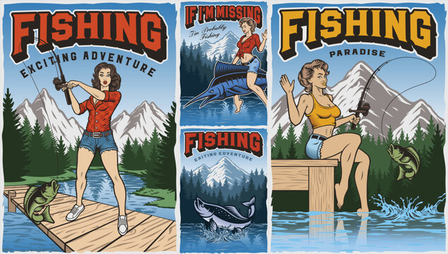 Fishing Poster Images – Browse 126,377 Stock Photos, Vectors, and Video