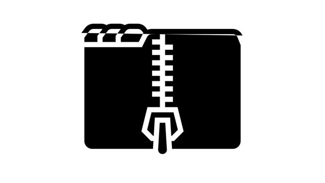 archive folder line icon animation