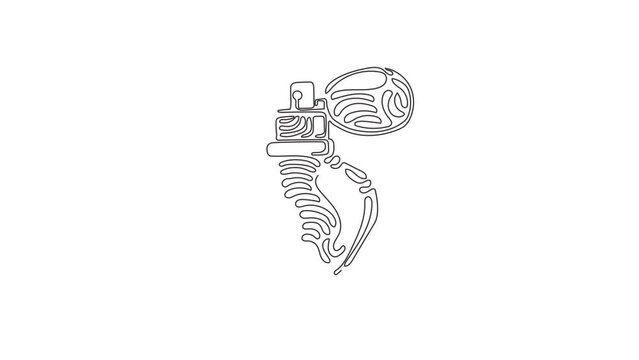Animated self drawing of continuous one line draw perfume flacons and bottles. Cosmetics icons. Perfume flat design cosmetic and spa illustration. Swirl curl style. Full length single line animation