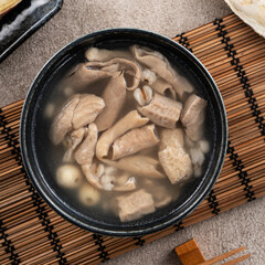 Four Tonics Soup. Delicious traditional Chinese herb flavor food.