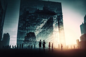 Fototapeta premium Illustration about business. Made by AI.