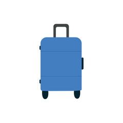 Trolley Case - wheeled suitcase isolated on white background. 