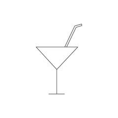  cocktail or mocktail fruit juice tall glass goblet on white background. 