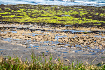 Storm beach by Carrowhubbuck North Carrownedin close to Inishcrone, Enniscrone in County Sligo, Ireland.