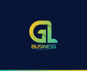 Creative Modern G And L Letter Logo Design With Black Color Background, Premium Vector. With Premium Best Hi-Quality Minimal Modern Letter G Logo Template Design.