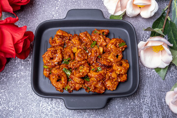 Korean style stir-fried beef entrails