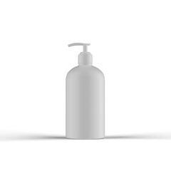 Shampoo Plastic Bottle 3D Rendering