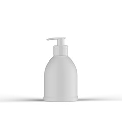 Shampoo Plastic Bottle 3D Rendering