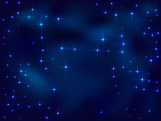 Night shining sky star dust vector background. Many celestial stellar particles.