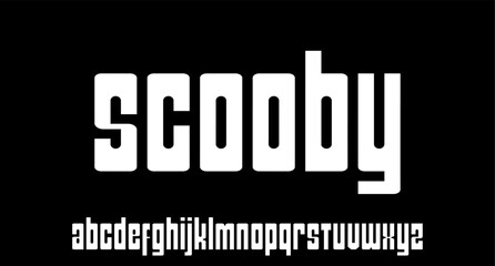 scooby lowercase funny display font typeface  vector font