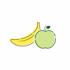 Eat more fruits.Healthy Lifestyle Icons - Outline Series