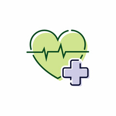 healty heart flat icon