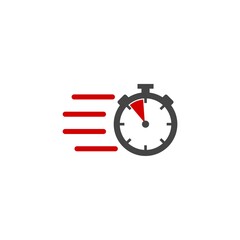 Speed Time Icon Logo Design Element isolated on white background