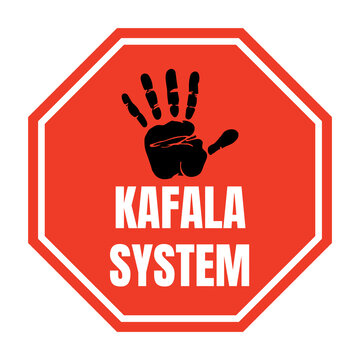Stop Kafala system symbol icon