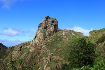 View in the Rural Park of Anaga in the north of tenerife