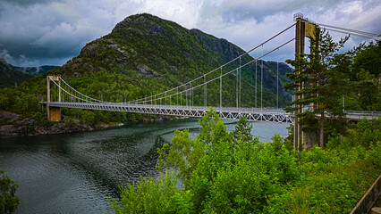 Fototapeta na wymiar Hålandsundet Brücke Norwegen