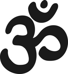 Black Om symbol
