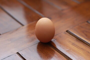 a close up of a chicken egg