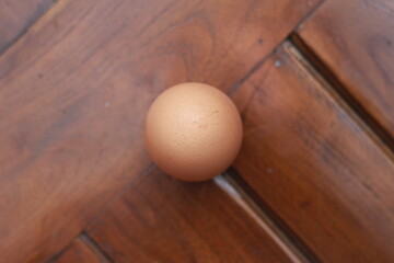 a close up of a chicken egg