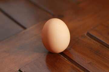 a close up of a chicken egg