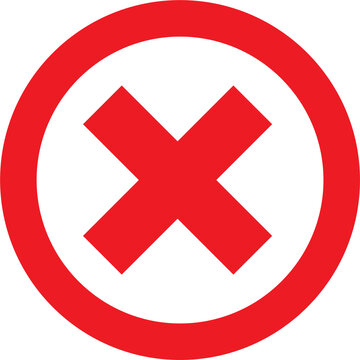 Cross Mark Cancel Round Red Icon