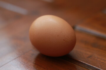 a close up of a chicken egg