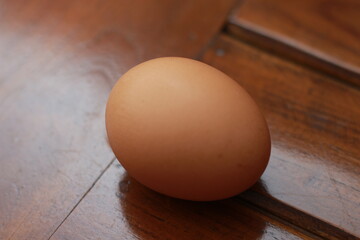 a close up of a chicken egg