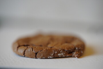 One closeup image of Chocolate cookie, a brown cookie.