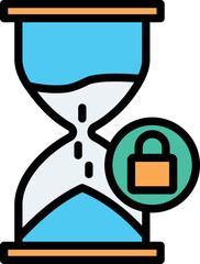 Sand timer locked Vector Icon
