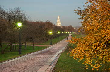 Alley in Kolomenskoye. Moscow. Russia