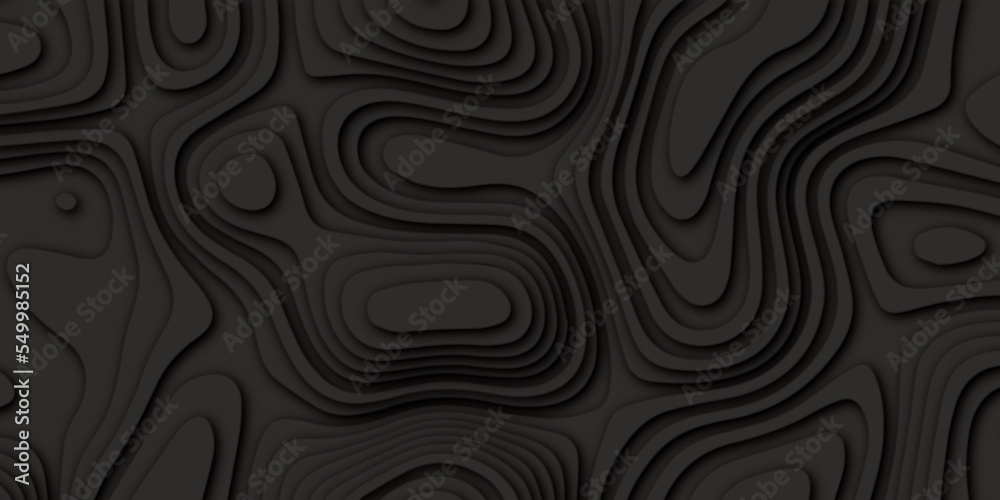 Wall mural abstract luxury black and gray paper cut art background design for website template or presentation 