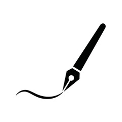 fountain pen icon design vector template