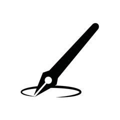 fountain pen icon design vector template