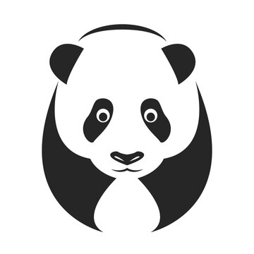 Panda design isolated on transparent background. Wild Animals.