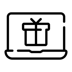 boxing day line icon