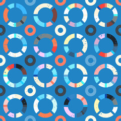 blue circle seamless pattern