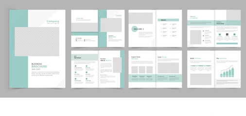 Fototapeta na wymiar Bi-Fold Brochure Template Design - Business Brochure