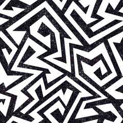 white maze seamless pattern with grunge effect - 549988172