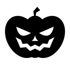 Halloween pumpkin silhouette icon. Vector.