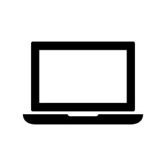 Laptop silhouette icon. Display. Vector.