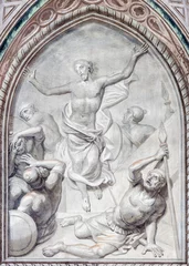 Fensteraufkleber BIELLA, ITALY - JULY 15, 2022: The fresco of Resurrection in Cathedral (Duomo) by Giovannino Galliari (1784). © Renáta Sedmáková