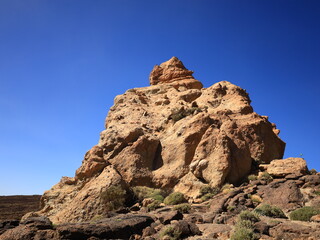 Fototapeta na wymiar View of rocks in the Teide National Park in tenerife