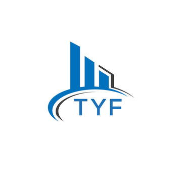 TYF letter logo. TYF blue image. TYF Monogram logo design for entrepreneur and business. TYF best icon.	
