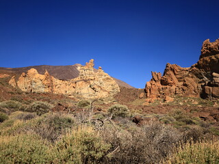 Fototapeta premium View of rocks in the Teide National Park in tenerife