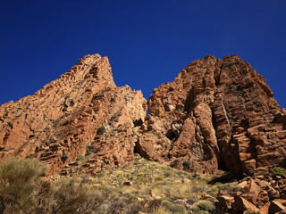 Fototapeta premium View of rocks in the Teide National Park in tenerife
