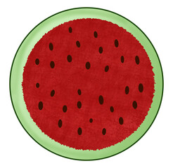 Watermelon Piece Clipart Isolated